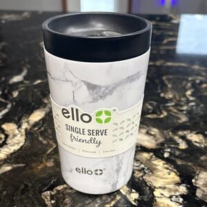 Ello Marble Insulated Travel Mug - White